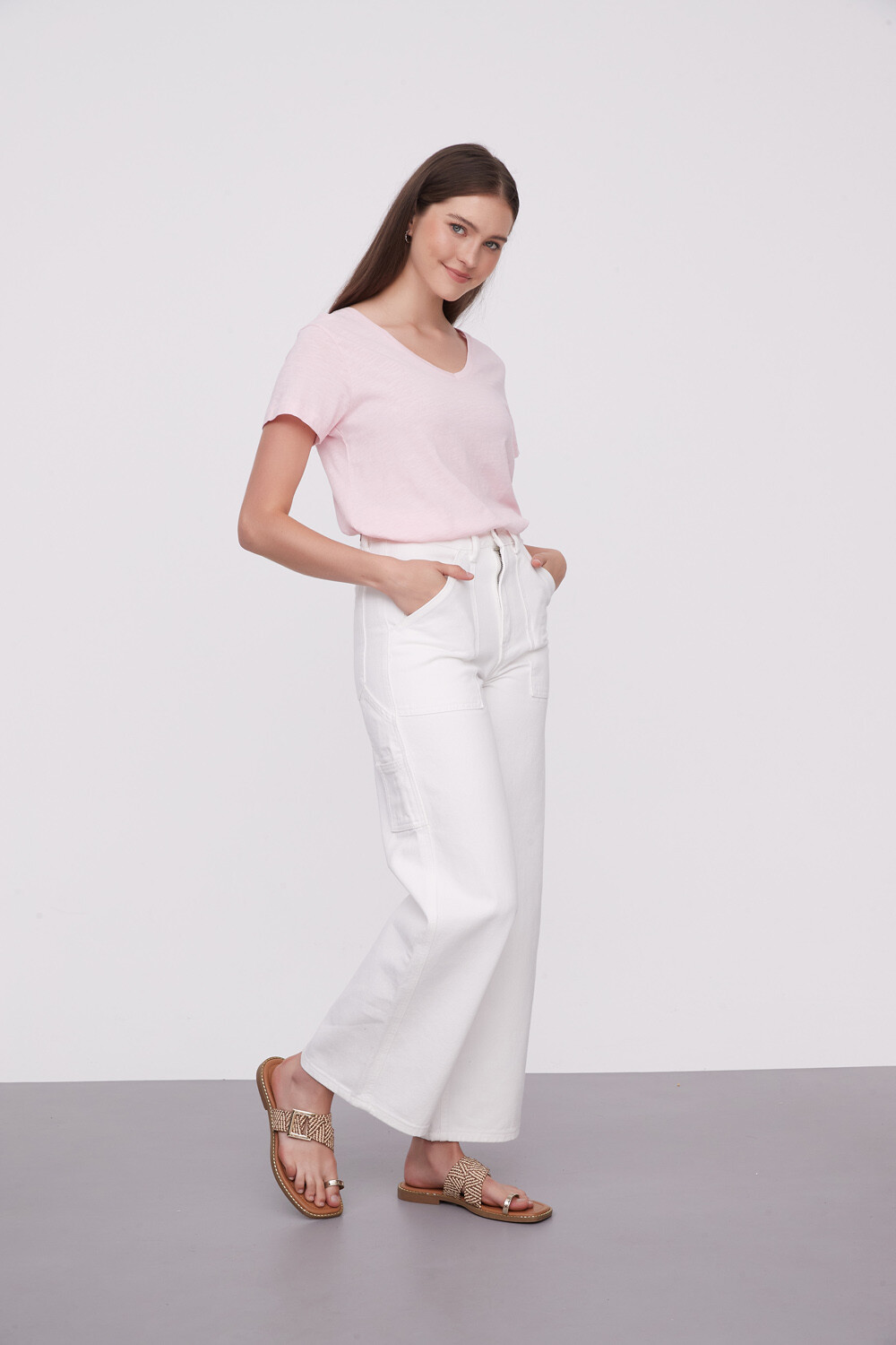 Pantalon Quadrina Marfil / Off White