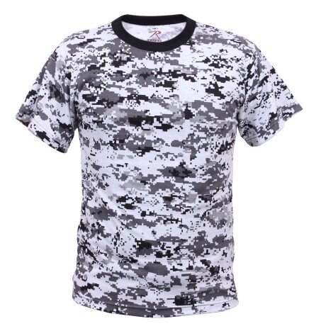 Remera camuflada en algodón Digital City Camo