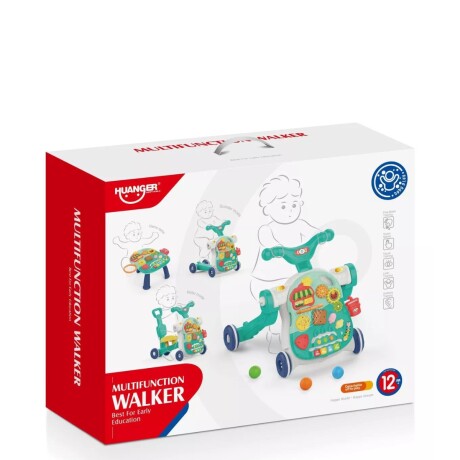 Caminador Monopatín Huanger 4 en 1 Buggy Mesa de Juegos VERDE