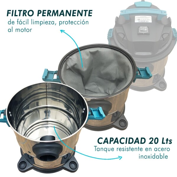 Aspiradora Profesional Xion Xi-vc2200pro ASPIRADORA XION BIDON XI-VC2200PRO AP