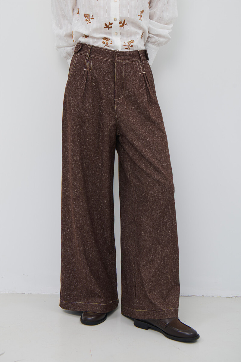 PANTALON MINI ESPIGA MARRON