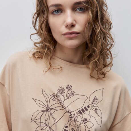 REMERA MECA Beige