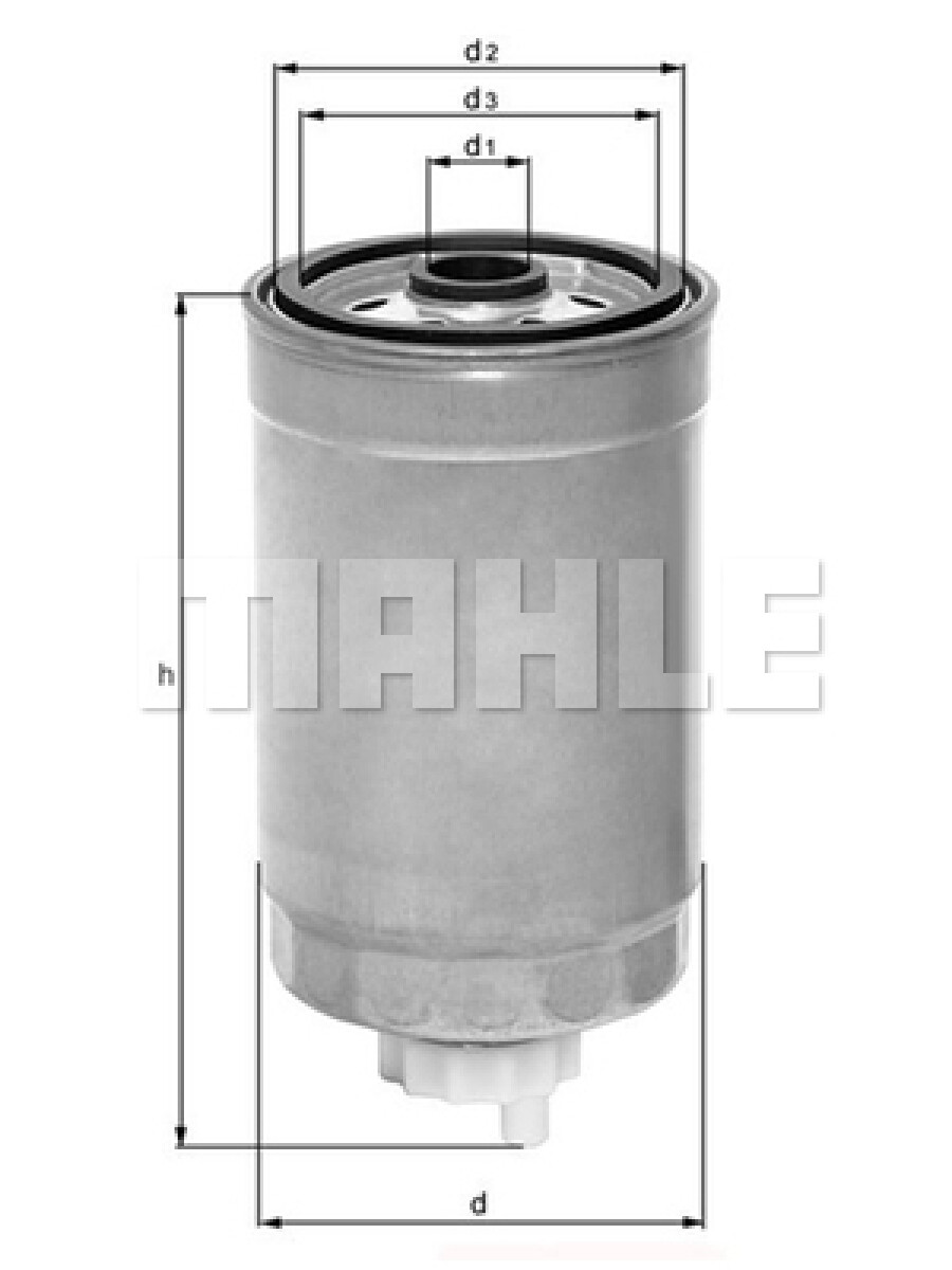 FILTRO COMBUSTIBLE - =E.4587 GOL FIAT DIESEL MAHLE 