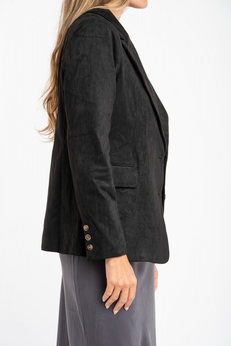 Blazer Gamuza Negro