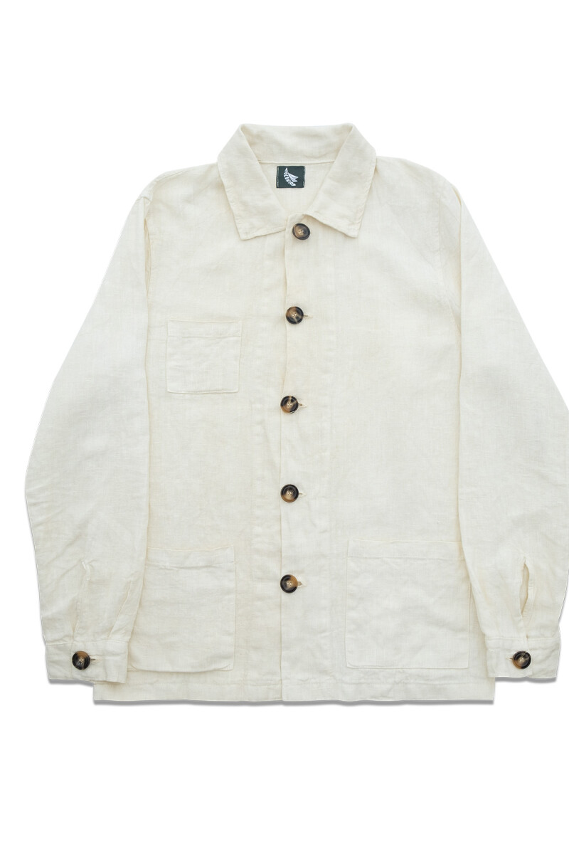 HEAVY LINEN JACKET Cream