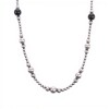 Cadena bolitas varias -Plata 925 - onix -CD5086 conpiedra