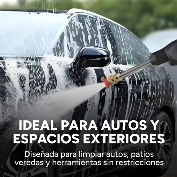 Pistola de Lavado Hidrolavadora Portátil Goldtech 2 Bat+Accs Color Negro