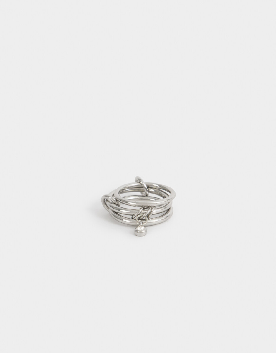 Anillo De Metal Con Strass 