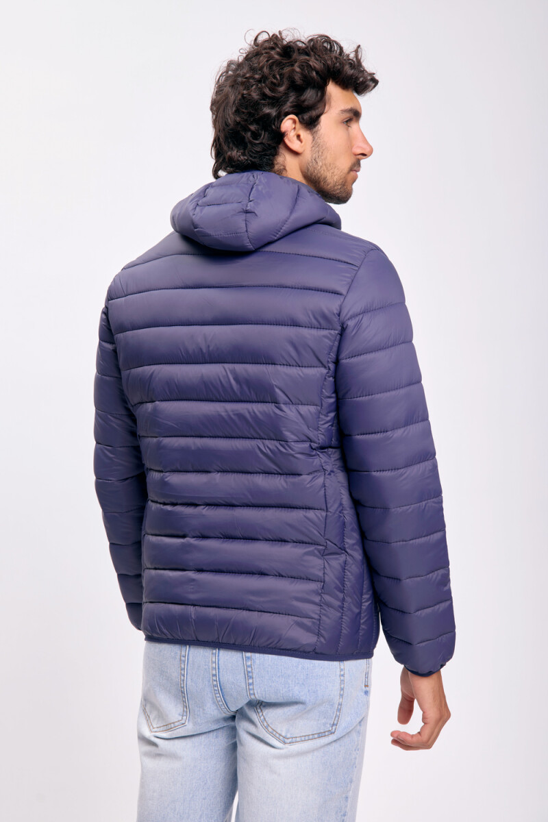 Campera capitoneada básica Azul
