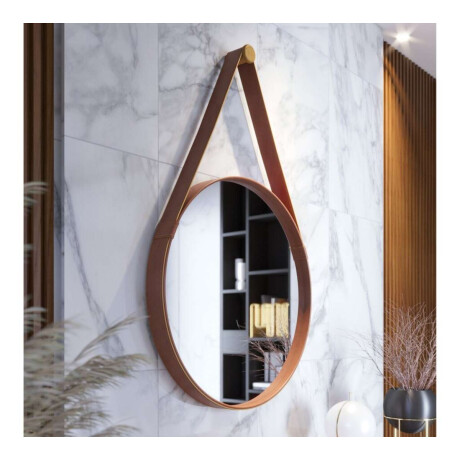 Espejo Aqua Li­nea Manhattan 60 cm Marron