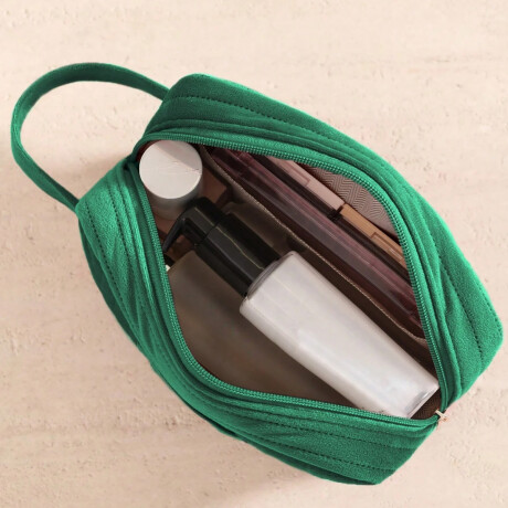 Neceser con asa Velvet BLove Verde