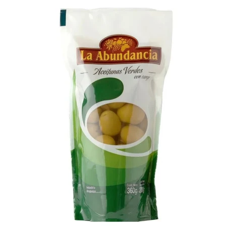 ACEITUNA VERDE C/CAR D/P 150/300G LA ABUNDANCIA ACEITUNA VERDE C/CAR D/P 150/300G LA ABUNDANCIA