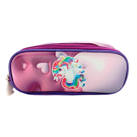 Mochila Escolar 3en1 Lunchera + Cartuchera Infantil Unicornio