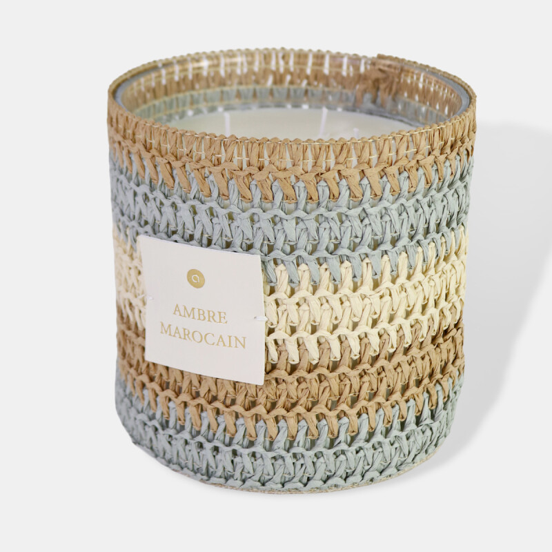 VELA AROMATICA AMBRE MAROCAIN POTE YUTE COLORIDO Unica