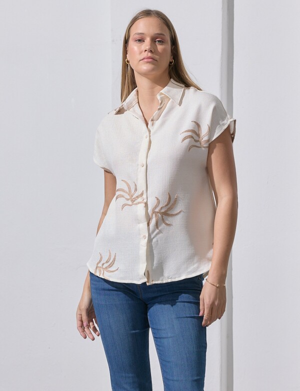Camisa Bordada BEIGE