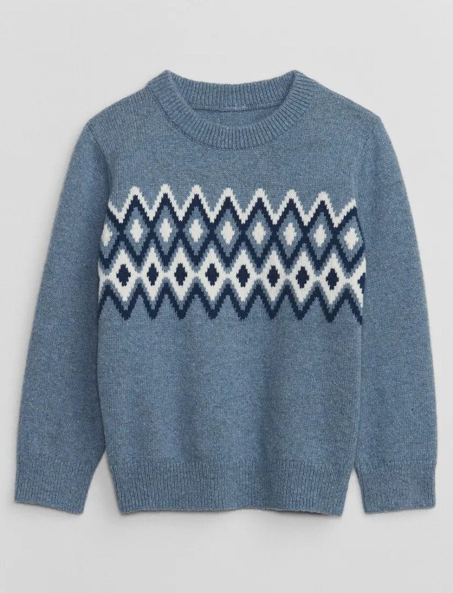 Sweater Logo Gap Toddler Niño - Sp Fam Fair Isle Navy 