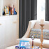 Cortina 100% Blackout 2Paños 140x220 Textura Lino Doble Faz Variante Color Gris Oscuro