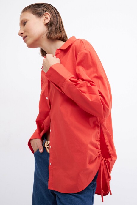 Camisa oversized coral
