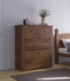 Comoda Zapatera Madera Maciza Linea Mexicana Oscura