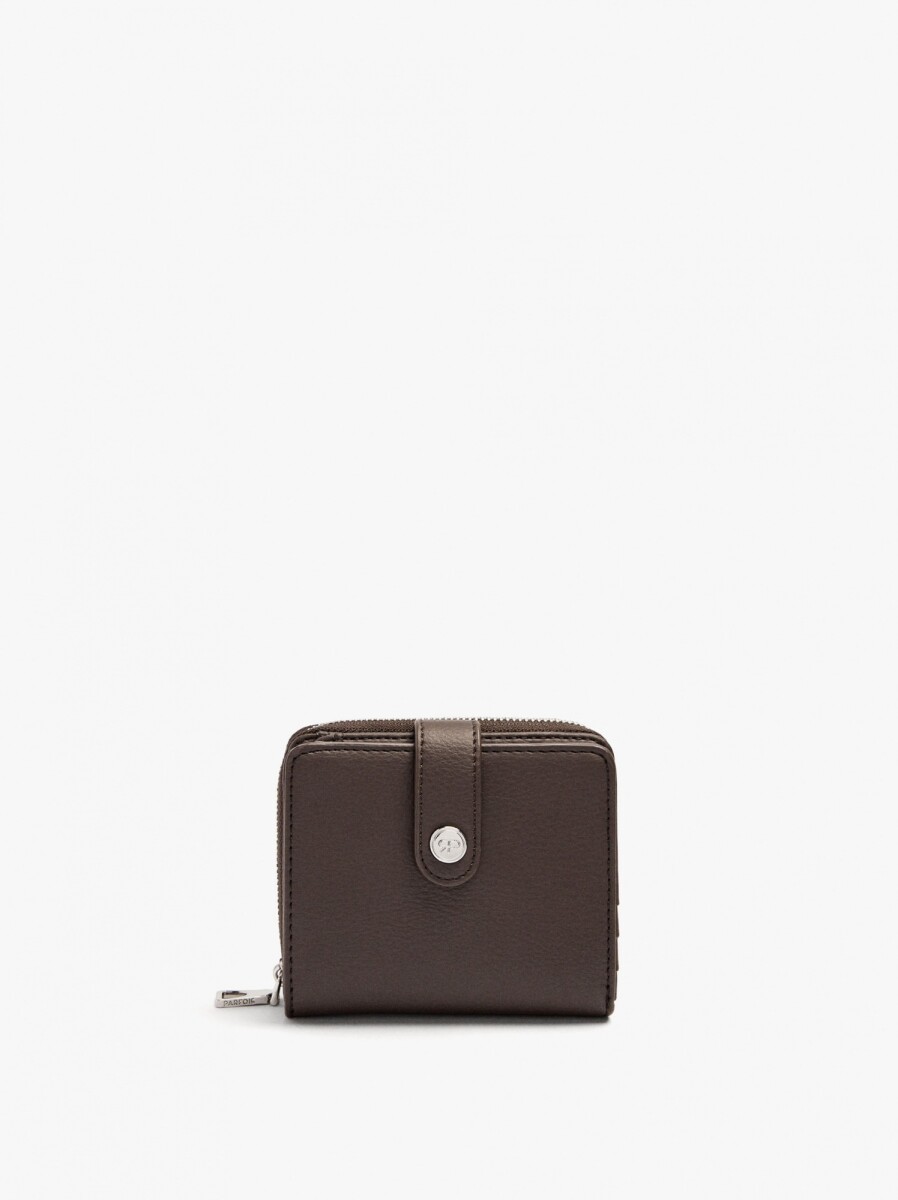 Cartera Con Textura S - marron 