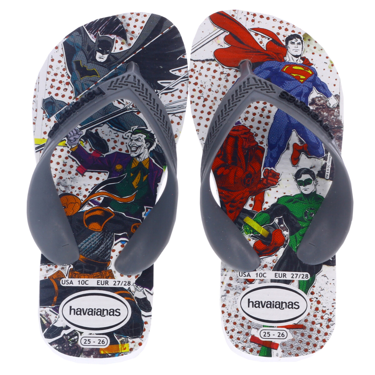 Sandalias Infantiles Havaianas Kids Max Heroes - Blanco - Gris 