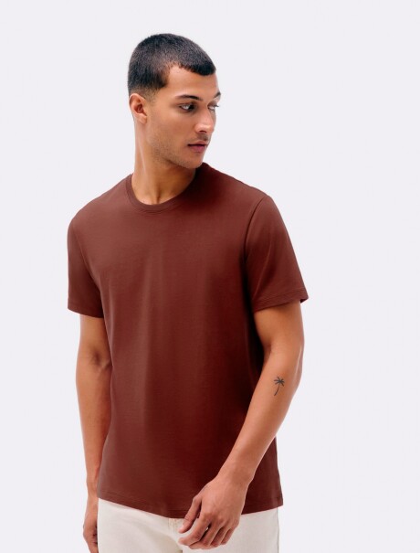 CAMISETA BÁSICA MANGA CORTA ROJO
