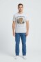 Camiseta estampada Tigre GRIS MELANGE