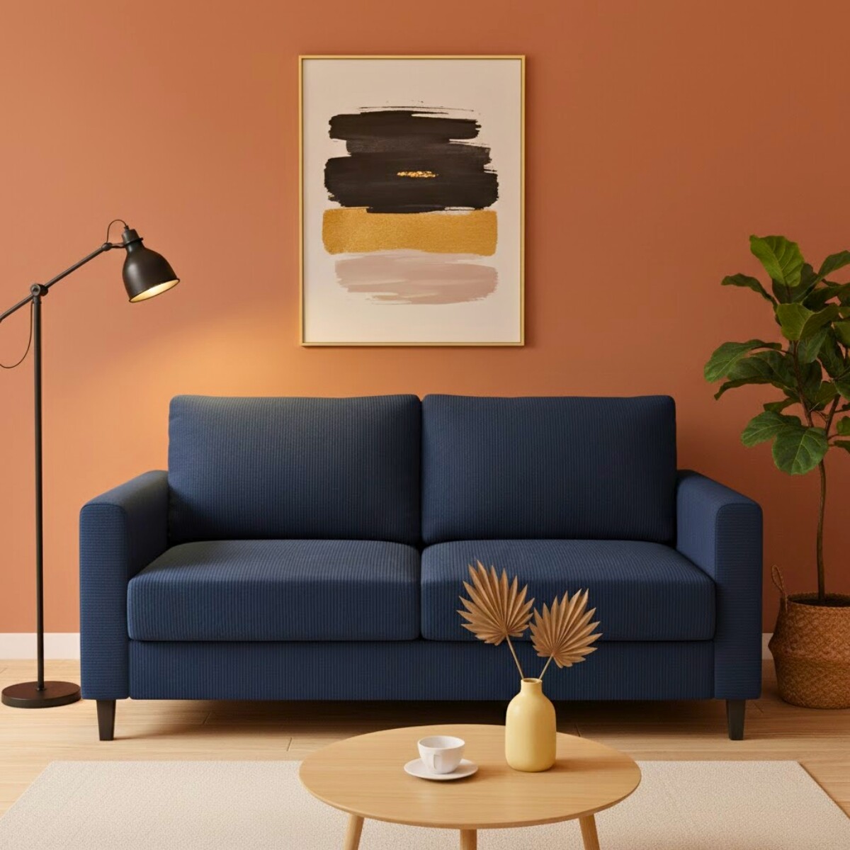 Funda cubre sofá elástica 2 cuerpos - AZUL 