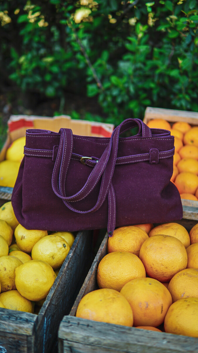 Tote Bag Victoria - Gamuza Bordó 
