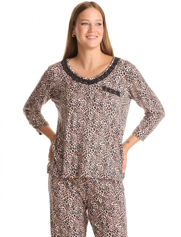 Pijama Con Pantalon TOSTADO/MULTI