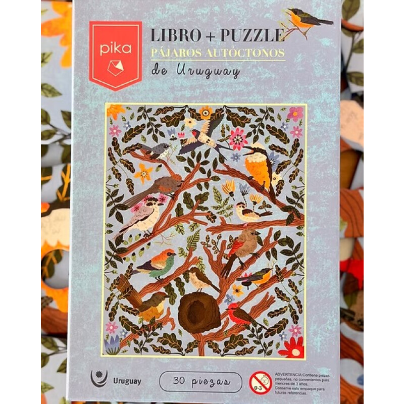 Libro + Puzzle Pájaros del Sur 30 Piezas Pika Libro + Puzzle Pájaros del Sur 30 Piezas Pika