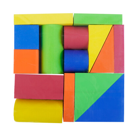 Bloques didacticos goma eva 15 piezas Bloques didacticos goma eva 15 piezas