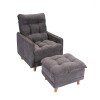Poltrona reclinable Con Puff - Montreal Gris