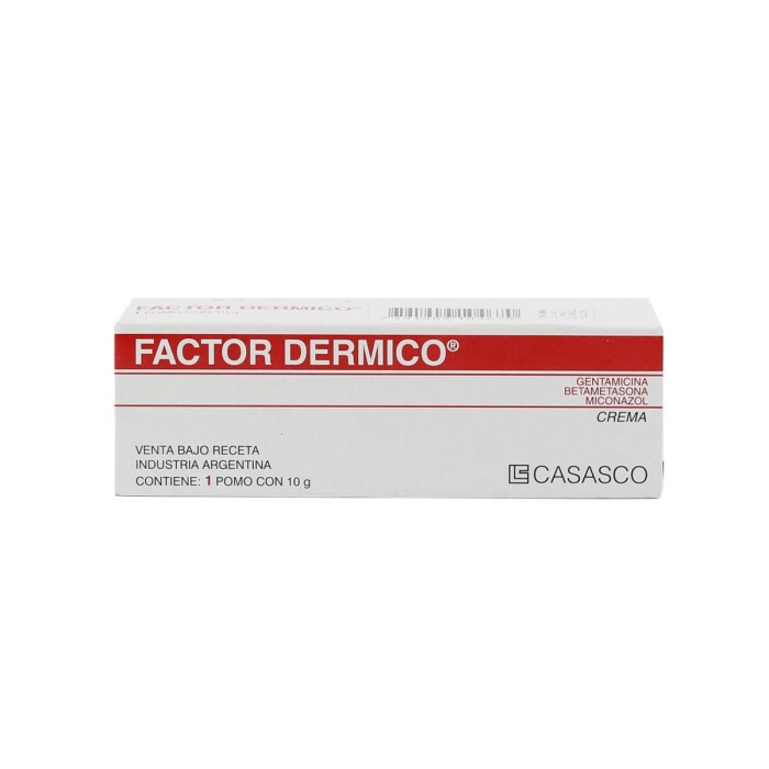FACTOR DERMICO CREMA X 10 GRAMOS. POMO única
