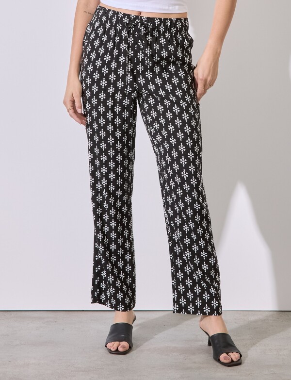 Pantalon Print BLANCO/NEGRO