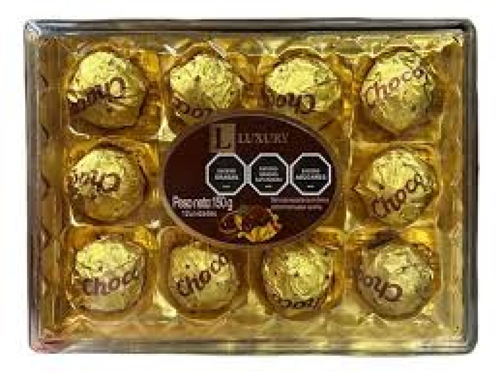 BOMBONERA RECT. COMUN LUXURY 150GRS (12 PZAS) 
