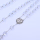 Rosario antiguo de cristal y plata 925. Rosario antiguo de cristal y plata 925.