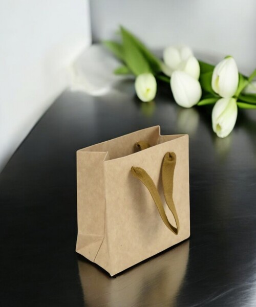 Bolsa cartulina eco 10x05x10 cm MADERA