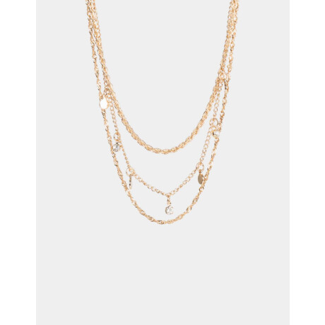 Collares Cortos Con corazón Dorado