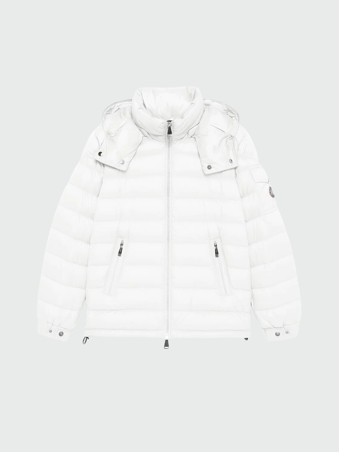 Moncler - Chaqueta Corta con Capucha y Plumón Dalles Blanco