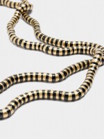 Collar Largo Cadena De Serpiente negro