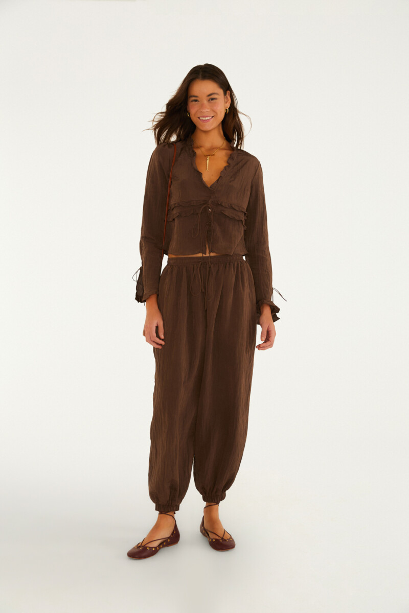 PANTALON BABUCHA Marron