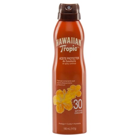 Aceite protector de zanahoria con filtro solar en spray Hawaiian Tropic FPS 30 180ml Aceite protector de zanahoria con filtro solar en spray Hawaiian Tropic FPS 30 180ml