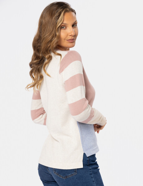 BUZO TEJIDO RAYADO Natural