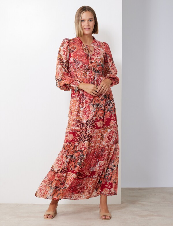 Vestido Maxi Printed ROJO/MULTI