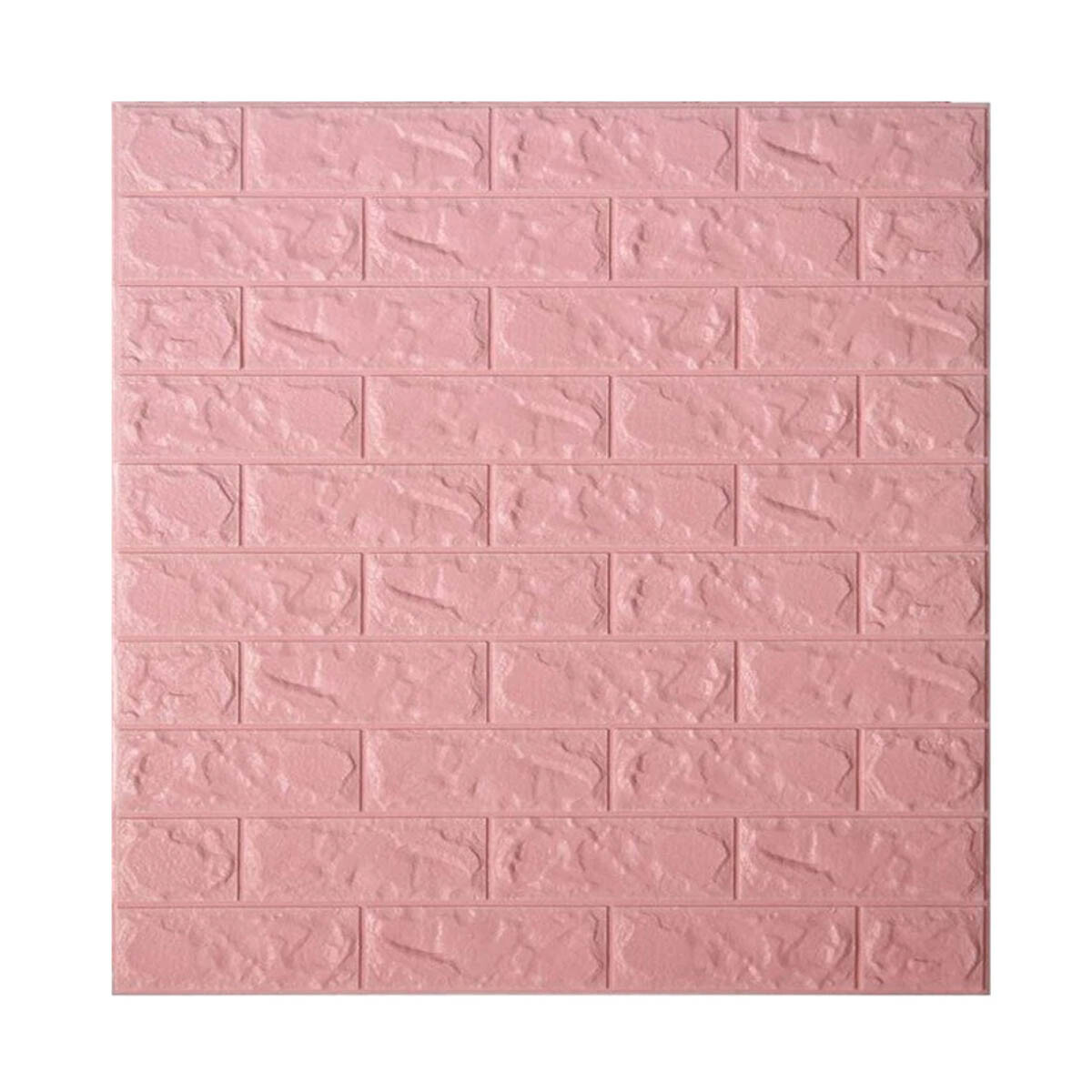 Revestimiento 3D Placas Autoadhesivas 70x77cm Pvc 8mm - Rosa 