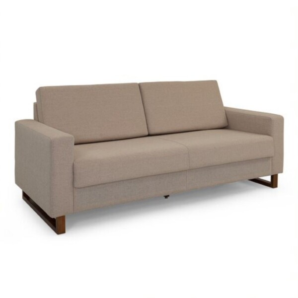 SOFA 3 CUERPOS - PATAS MADERA - TELA CLARA SOFA 3 CUERPOS - PATAS MADERA - TELA CLARA