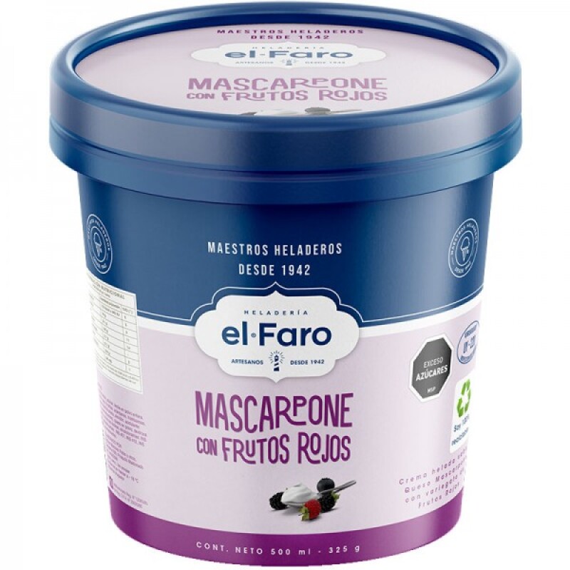 HELADO MASCARPONE FRUTOS ROJOS EL FARO 200 ML HELADO MASCARPONE FRUTOS ROJOS EL FARO 200 ML