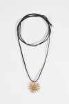 Collar cordón dije sol texture dorado
