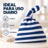 Gorro Para Bebé Recién Nacido x3 100% Algodón Con Nudo Azul 1